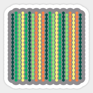 Yellow, Orange, Dark green | Formas coloridas lineales | Linear colorful shapes | 線形のカラフルな形 | Formes colorées linéaires | Lineare bunte Formen | Forme colorate lineari Sticker